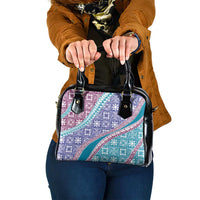 Hawaiian Quilt Pattern Shoulder Handbag Purple Blue Color Mixed LT01 One Size Purple - Polynesian Pride