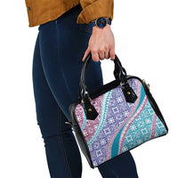 Hawaiian Quilt Pattern Shoulder Handbag Purple Blue Color Mixed LT01 - Polynesian Pride