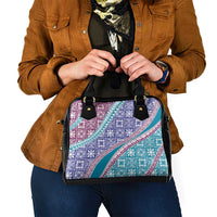 Hawaiian Quilt Pattern Shoulder Handbag Purple Blue Color Mixed LT01 - Polynesian Pride