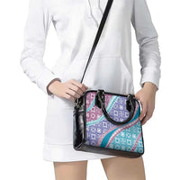 Hawaiian Quilt Pattern Shoulder Handbag Purple Blue Color Mixed LT01 - Polynesian Pride