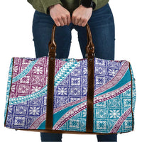 Hawaiian Quilt Pattern Travel Bag Purple Blue Color Mixed LT01 Purple - Polynesian Pride