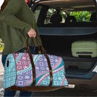 Hawaiian Quilt Pattern Travel Bag Purple Blue Color Mixed LT01 - Polynesian Pride