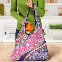 Hawaiian Quilt Pattern Grocery Bag Sweet Color Mixed - Polynesian Pride