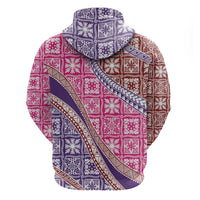 Hawaiian Quilt Pattern Hoodie Sweet Color Mixed - Polynesian Pride