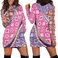 Hawaiian Quilt Pattern Hoodie Dress Sweet Color Mixed - Polynesian Pride