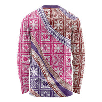 Hawaiian Quilt Pattern Long Sleeve Shirt Sweet Color Mixed - Polynesian Pride