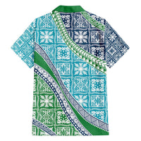 Hawaiian Quilt Pattern Family Matching Summer Maxi Dress and Hawaiian Shirt Fresh Color Mixed - Polynesian Pride
