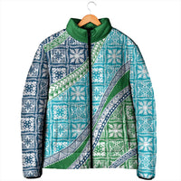 Hawaiian Quilt Pattern Padded Jacket Fresh Color Mixed - Polynesian Pride