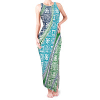 Hawaiian Quilt Pattern Tank Maxi Dress Fresh Color Mixed - Polynesian Pride