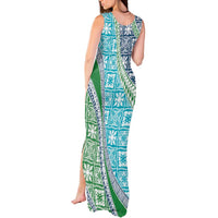 Hawaiian Quilt Pattern Tank Maxi Dress Fresh Color Mixed - Polynesian Pride