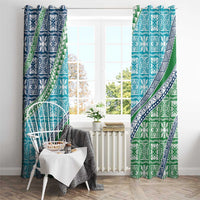 Hawaiian Quilt Pattern Window Curtain Fresh Color Mixed - Polynesian Pride