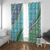 Hawaiian Quilt Pattern Window Curtain Fresh Color Mixed - Polynesian Pride