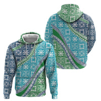 Hawaiian Quilt Pattern Zip Hoodie Fresh Color Mixed - Polynesian Pride