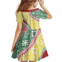 Hawaiian Quilt Pattern Family Matching Off Shoulder Maxi Dress and Hawaiian Shirt Special Color Mixed - Polynesian Pride