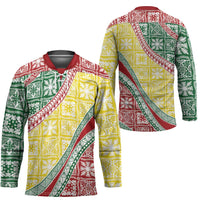 Hawaiian Quilt Pattern Hockey Jersey Special Color Mixed LT01 - Polynesian Pride