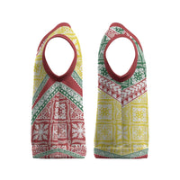 Hawaiian Quilt Pattern Christmas Knitted V-Neck Vest Special Color Mixed - Polynesian Pride