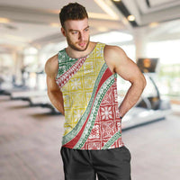 Hawaiian Quilt Pattern Men Tank Top Special Color Mixed - Polynesian Pride