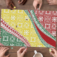 Hawaiian Quilt Pattern Puzzle Special Color Mixed - Polynesian Pride