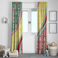 Hawaiian Quilt Pattern Window Curtain Special Color Mixed - Polynesian Pride