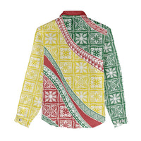 Hawaiian Quilt Pattern Women Casual Shirt Special Color Mixed - Polynesian Pride