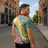 Hawaiian Quilt Pattern Zipper Polo Shirt Special Color Mixed - Polynesian Pride