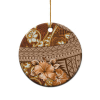 Fiji Masi Ceramic Ornament Bula Fijian Masi Tapa Vintage Style LT01 - Polynesian Pride