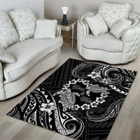 Polynesian Turtle Valentine Area Rug You And Me Hibiscus Heart LT01 - Polynesian Pride