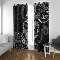 Polynesian Turtle Valentine Window Curtain You And Me Hibiscus Heart LT01 With Grommets Black - Polynesian Pride