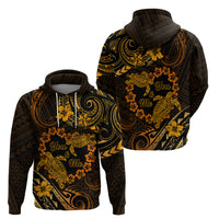 Polynesian Turtle Valentine Hoodie You And Me Gold Hibiscus Heart LT01 - Polynesian Pride