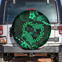 Polynesian Turtle Valentine Spare Tire Cover You And Me Green Hibiscus Heart LT01 - Polynesian Pride