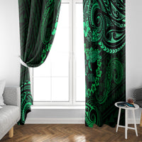 Polynesian Turtle Valentine Window Curtain You And Me Green Hibiscus Heart LT01 - Polynesian Pride