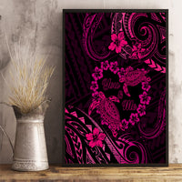 Polynesian Turtle Valentine Canvas Wall Art You And Me Pink Hibiscus Heart LT01 - Polynesian Pride