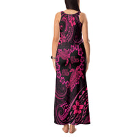 Polynesian Turtle Valentine Tank Maxi Dress You And Me Pink Hibiscus Heart LT01 - Polynesian Pride