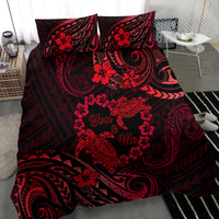 Polynesian Turtle Valentine Bedding Set You And Me Red Hibiscus Heart LT01 - Polynesian Pride