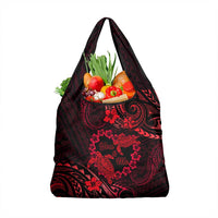 Polynesian Turtle Valentine Grocery Bag You And Me Red Hibiscus Heart LT01 1-pack One Size Red - Polynesian Pride