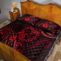 Polynesian Turtle Valentine Quilt Bed Set You And Me Red Hibiscus Heart LT01 - Polynesian Pride