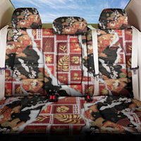 Hawaii Japanese Culture Black Back Car Seat Cover Spring Cranes Aloha Pattern LT01 One Size Black - Polynesian Pride