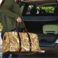 Hawaii Japanese Culture Gold Travel Bag Spring Cranes Aloha Pattern