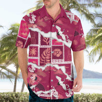 Hawaii Japanese Culture Pink Hawaiian Shirt Spring Cranes Aloha Pattern