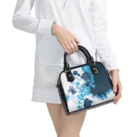 Blue Hibiscus Plumeria Floral Shoulder Handbag - Polynesian Pride