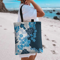 Blue Hibiscus Plumeria Floral Tote Bag LT01 - Polynesian Pride