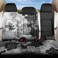 Gray Scale Hibiscus Plumeria Floral Back Car Seat Cover - Polynesian Pride