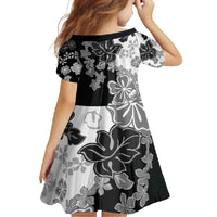 Gray Scale Hibiscus Plumeria Floral Family Matching Tank Maxi Dress and Hawaiian Shirt LT01 - Polynesian Pride