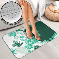 Green Hibiscus Plumeria Floral Bathroom Set - Polynesian Pride