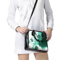 Green Hibiscus Plumeria Floral Shoulder Handbag - Polynesian Pride