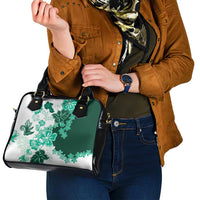 Green Hibiscus Plumeria Floral Shoulder Handbag - Polynesian Pride