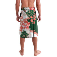 Green Orange Hibiscus Plumeria Floral Lavalava - Polynesian Pride