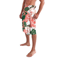 Green Orange Hibiscus Plumeria Floral Lavalava - Polynesian Pride