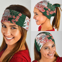 Green Orange Hibiscus Plumeria Floral Neck Gaiter LT01 - Polynesian Pride