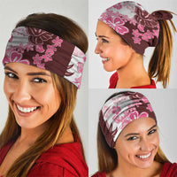 Pink Hibiscus Plumeria Floral Neck Gaiter LT01 - Polynesian Pride